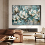Floral 236 Canvas Art 60 x 40 cm / Black