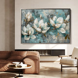 Floral 236 Canvas Art 60 x 40 cm / Black