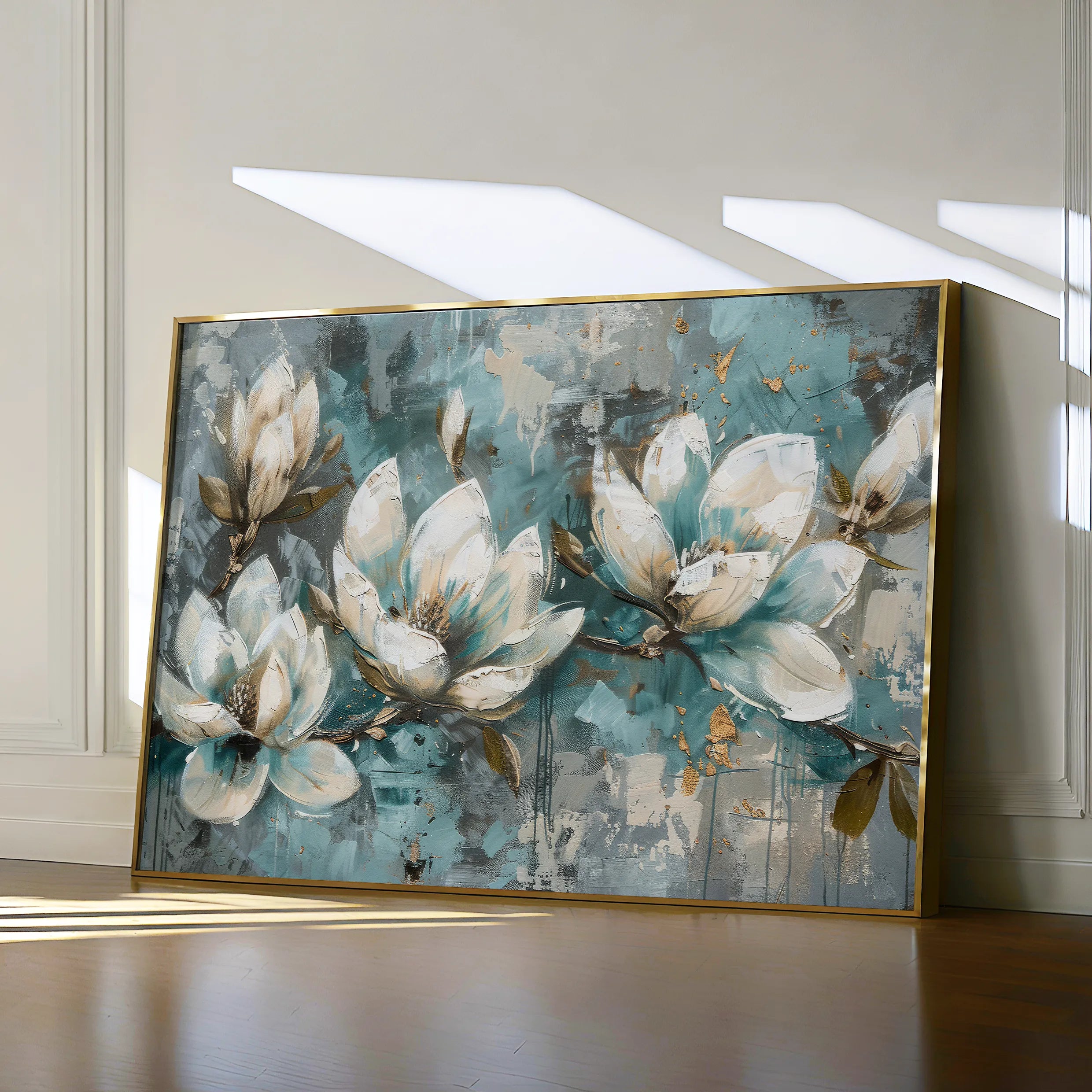 Floral 236 Canvas Art 60 x 40 cm / Black