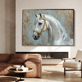 Horses 236 Canvas Art 60 x 40 cm / Black