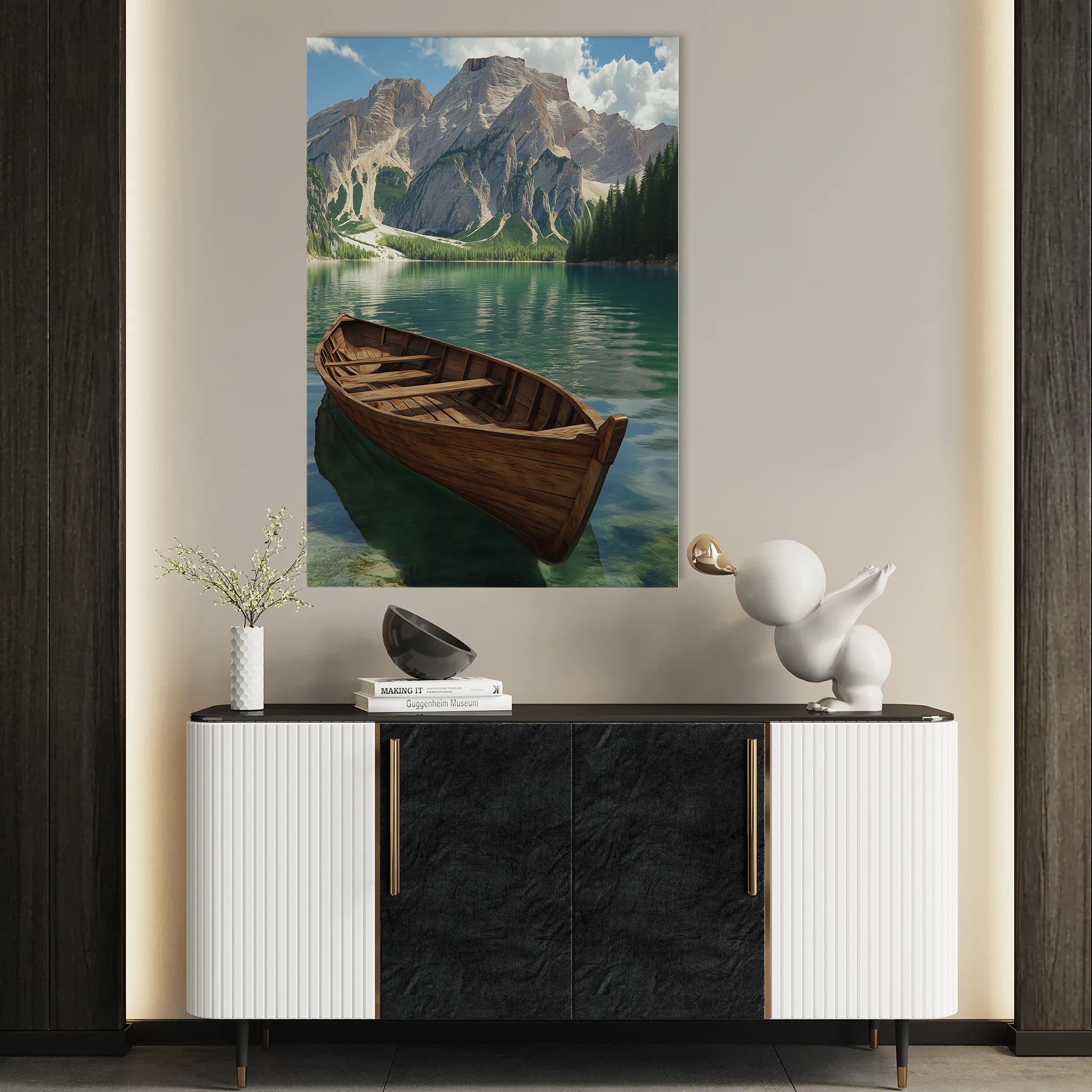 Landscape 236 Canvas Art 60 x 40 cm / Black