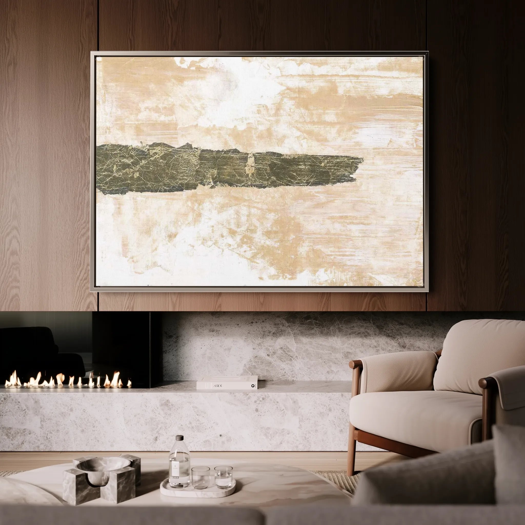 Abstract 237 Canvas Art 60 x 40 cm / Black