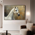 Horses 237 Canvas Art 60 x 40 cm / Black