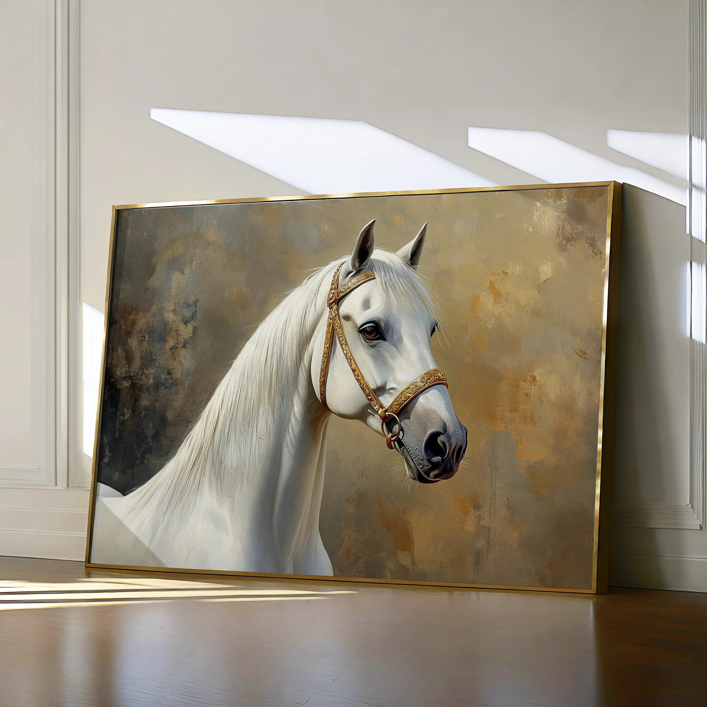 Horses 237 Canvas Art 60 x 40 cm / Black