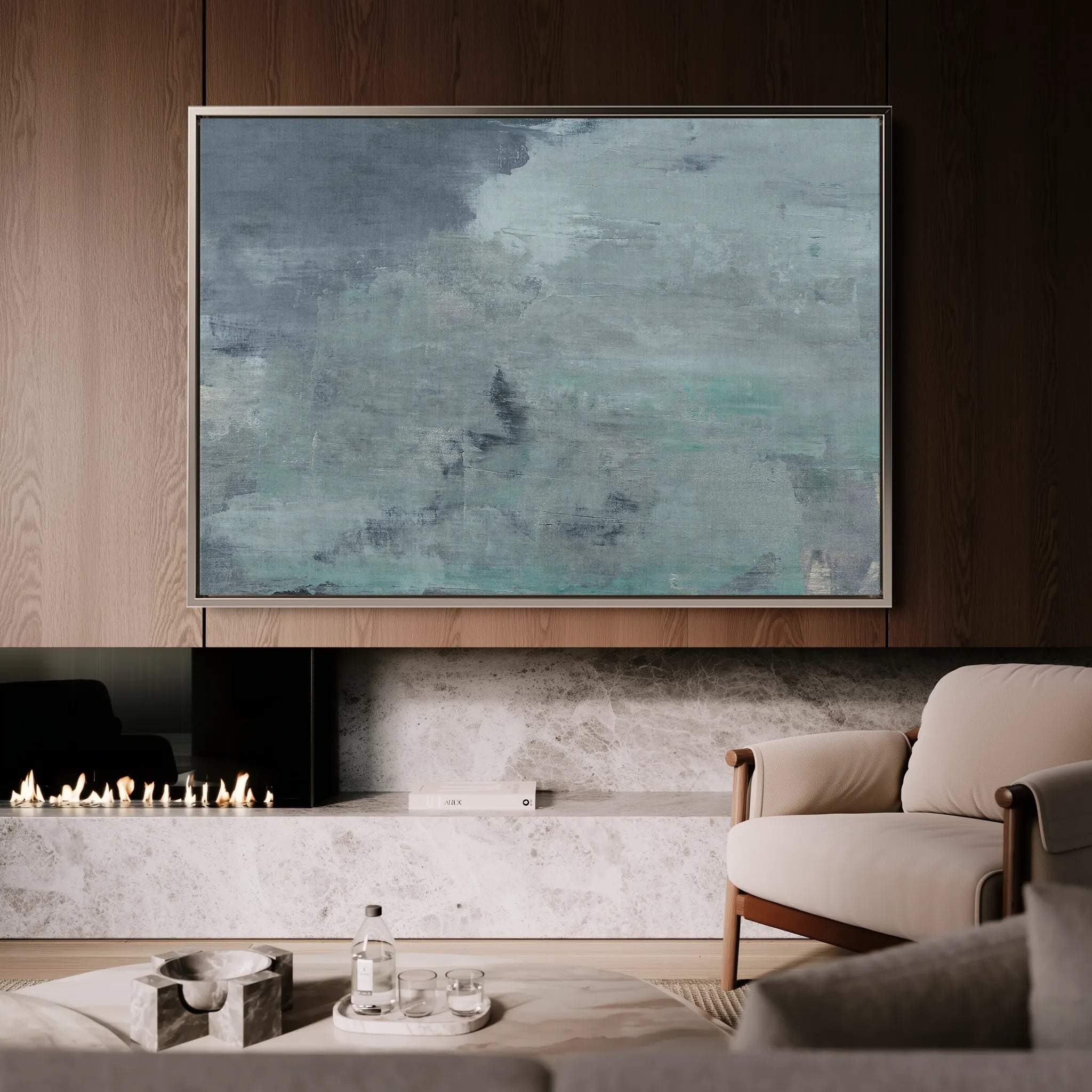 Abstract 238 Canvas Art 60 x 40 cm / Black