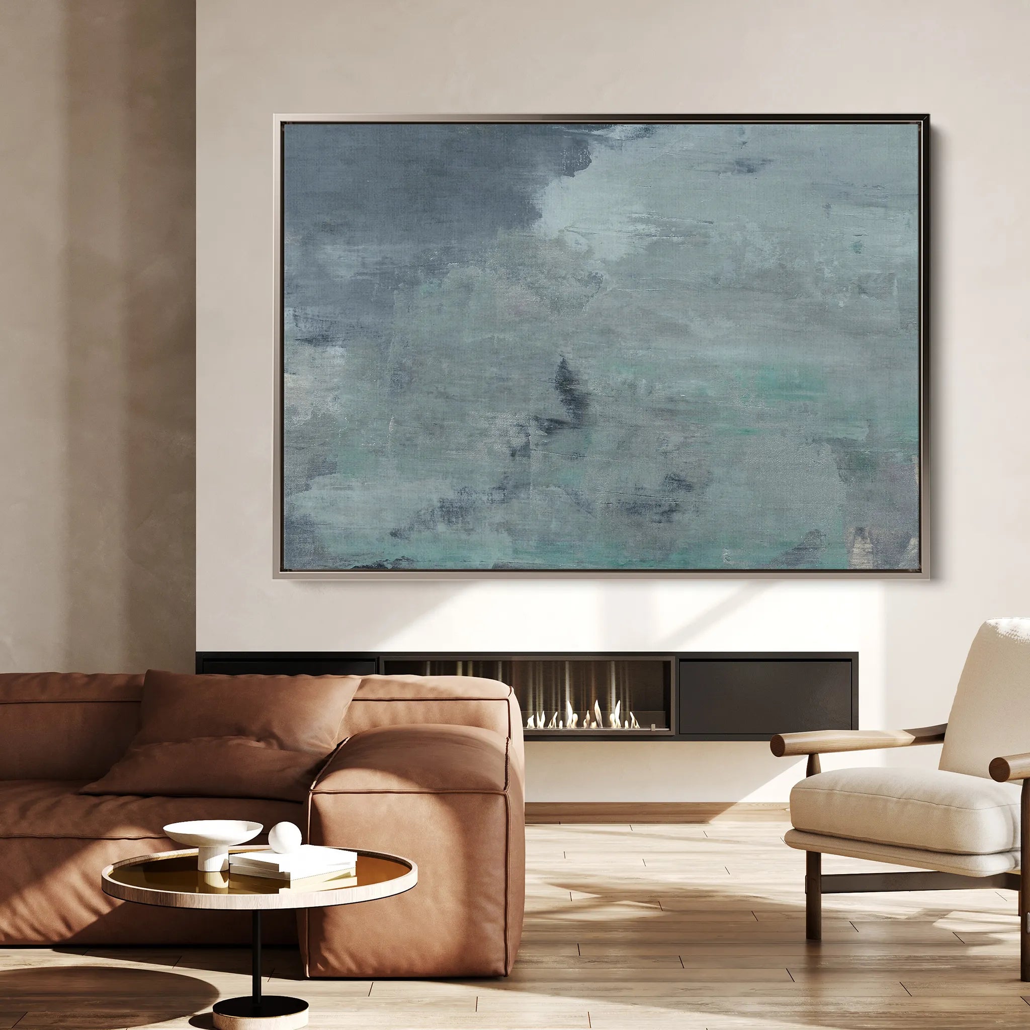 Abstract 238 Canvas Art 60 x 40 cm / Black