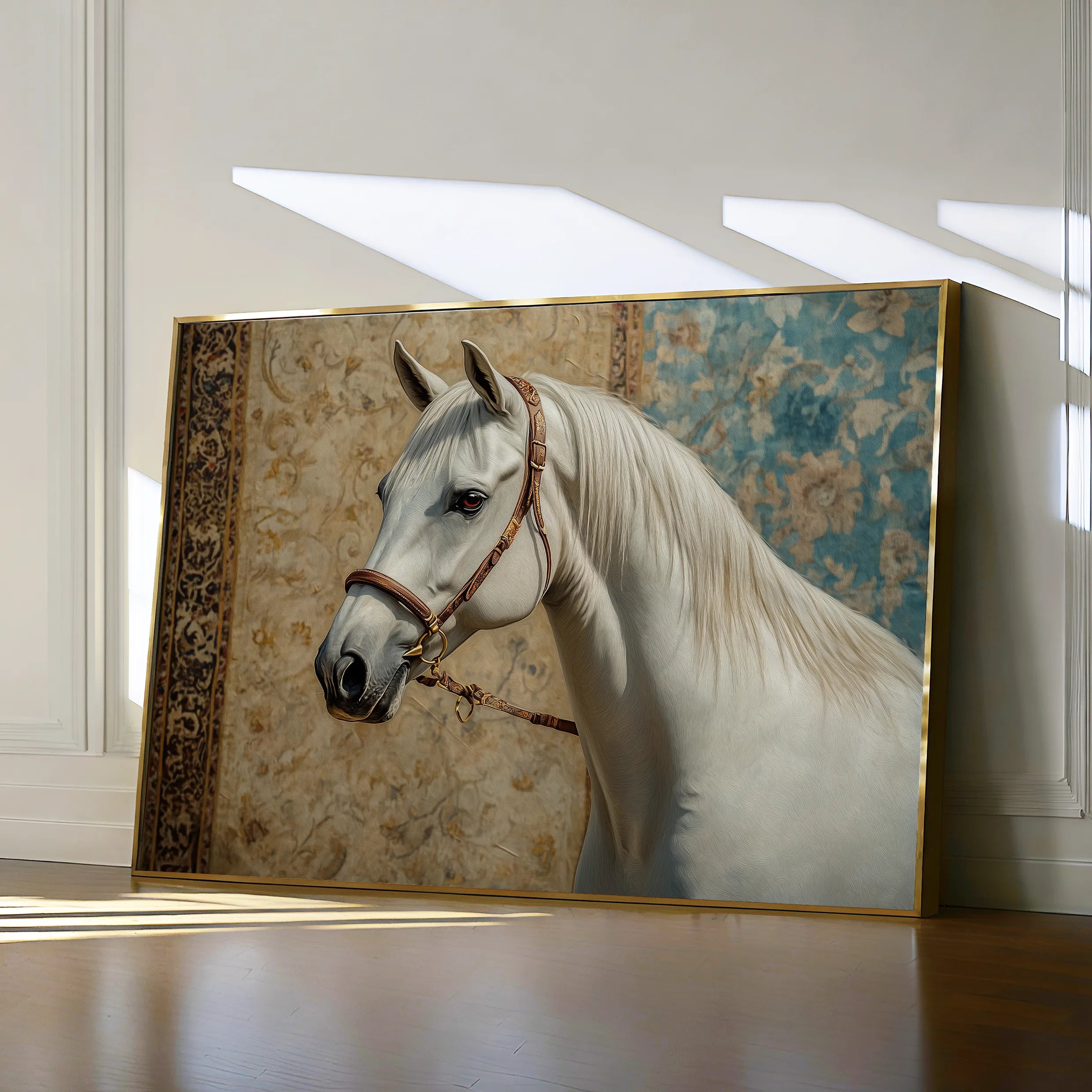 Horses 238 Canvas Art 60 x 40 cm / Black