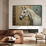 Horses 238 Canvas Art 60 x 40 cm / Black