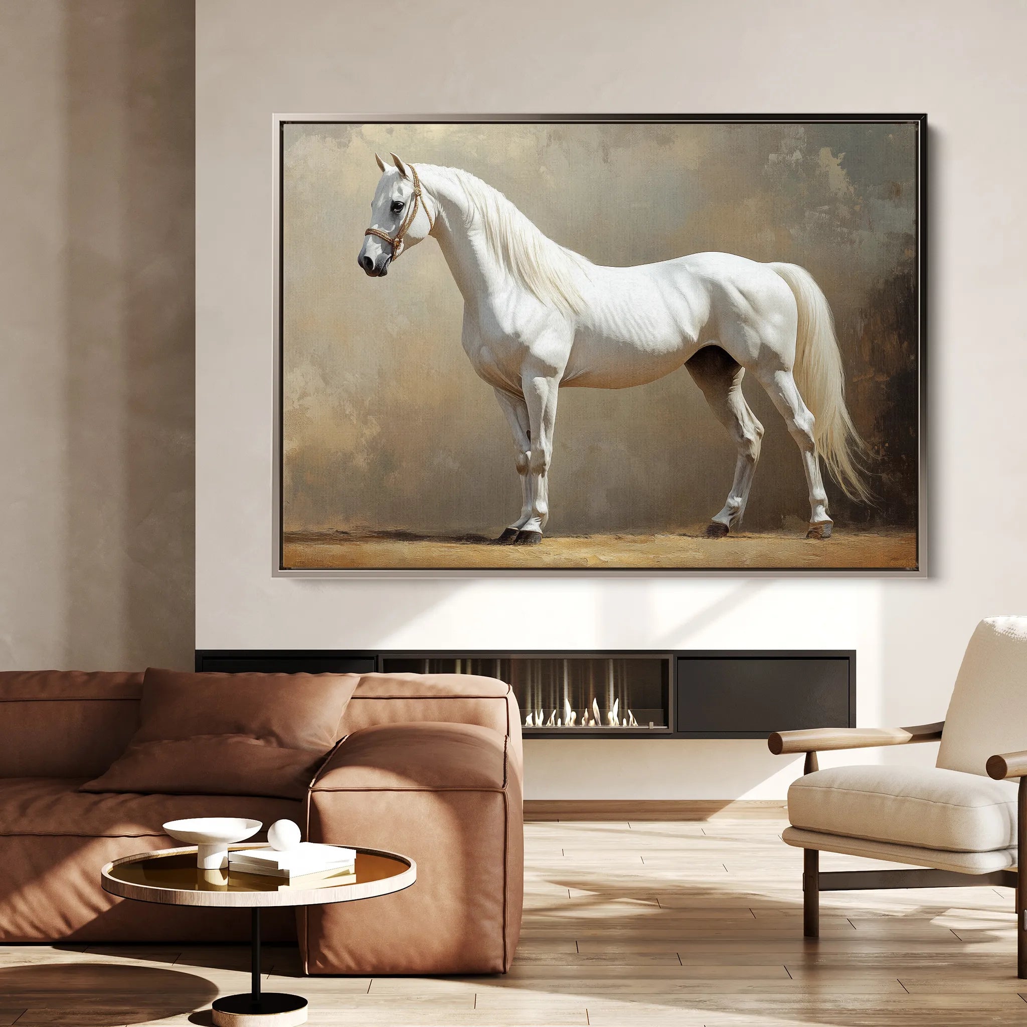 Horses 239 Canvas Art 60 x 40 cm / Black
