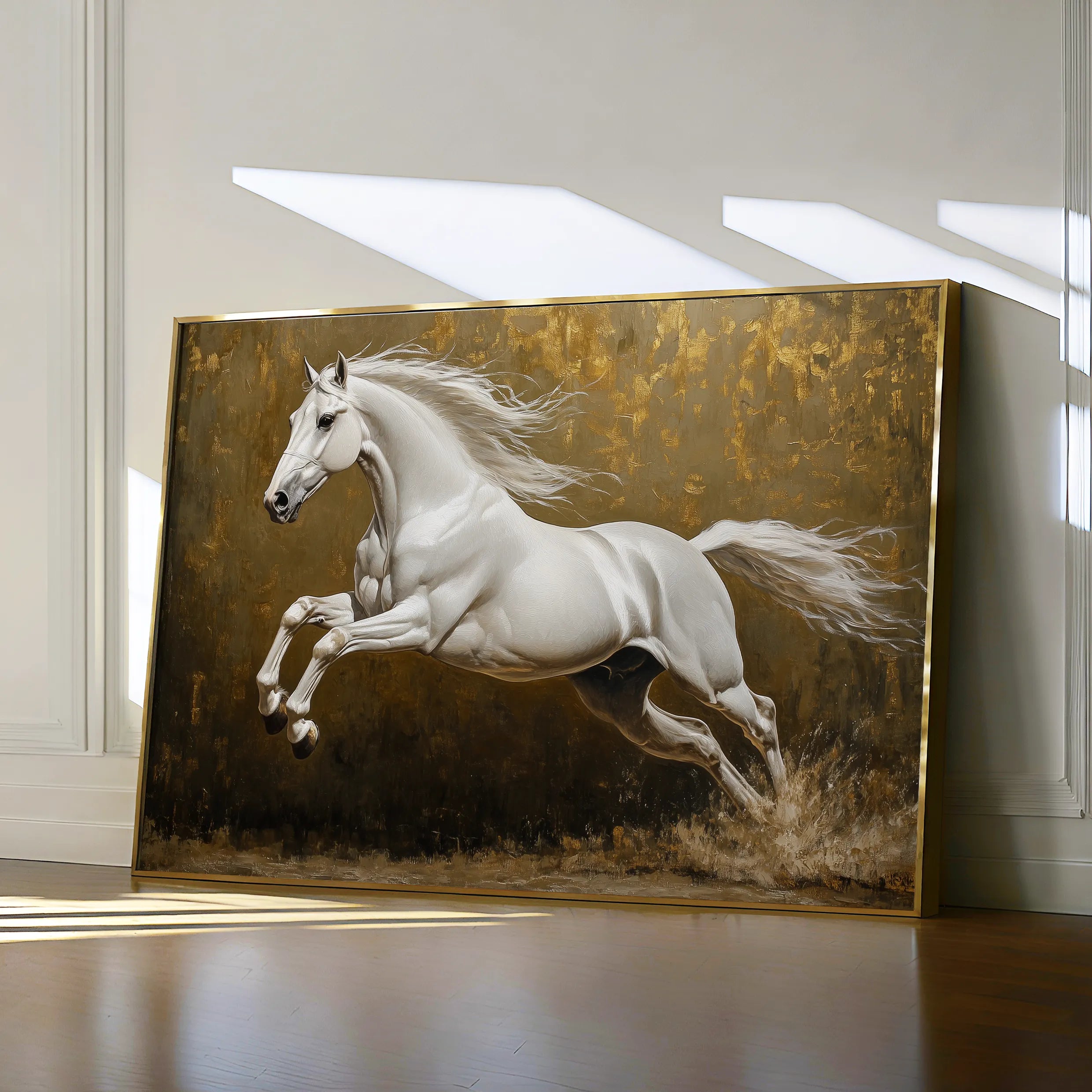 Horses 240 Canvas Art 60 x 40 cm / Black