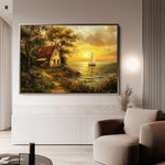 Landscape 240 Canvas Art 60 x 40 cm / Black