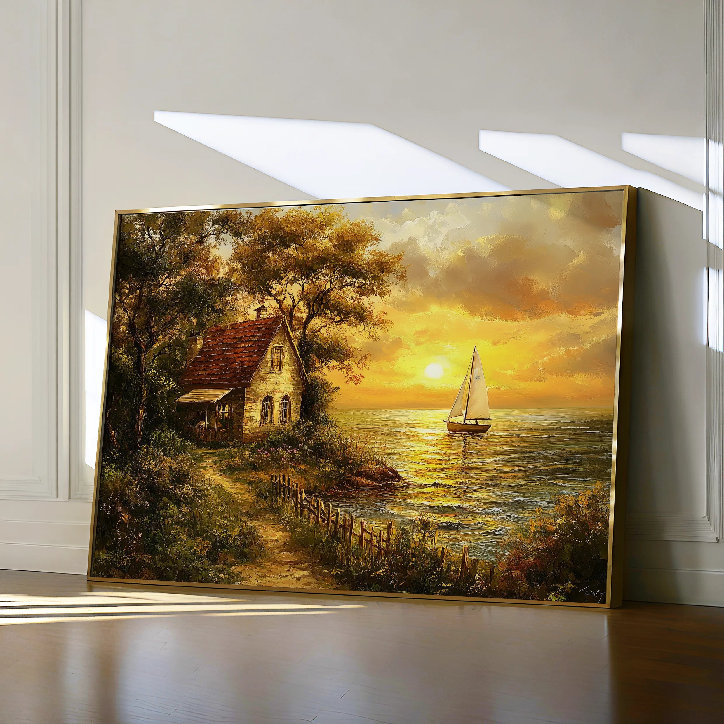 Landscape 240 Canvas Art 60 x 40 cm / Black