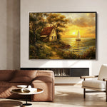 Landscape 240 Canvas Art 60 x 40 cm / Black