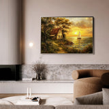 Landscape 240 Canvas Art 60 x 40 cm / Black