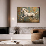 Horses 241 Canvas Art 60 x 40 cm / Black