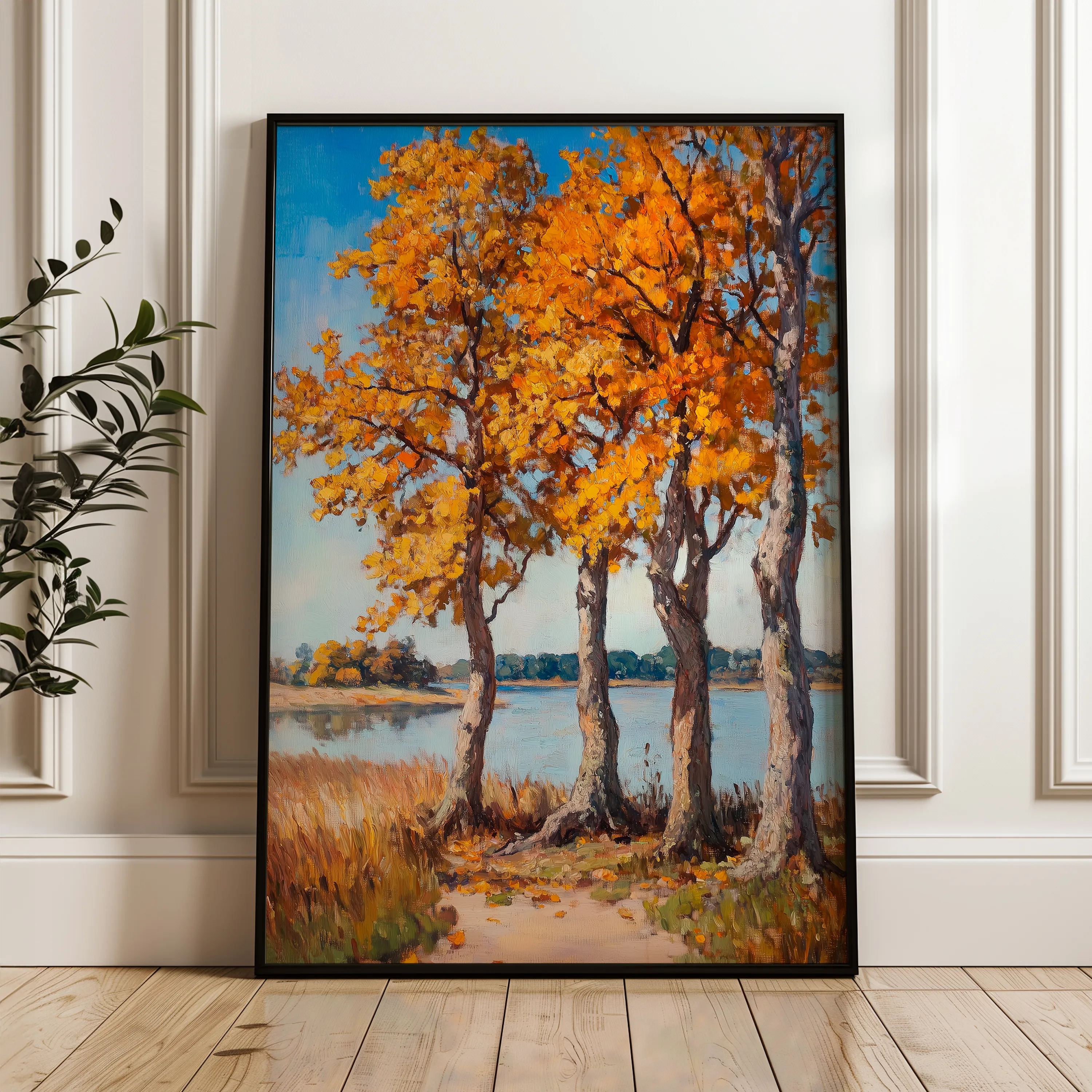 Landscape 241 Canvas Art 60 x 40 cm / Black