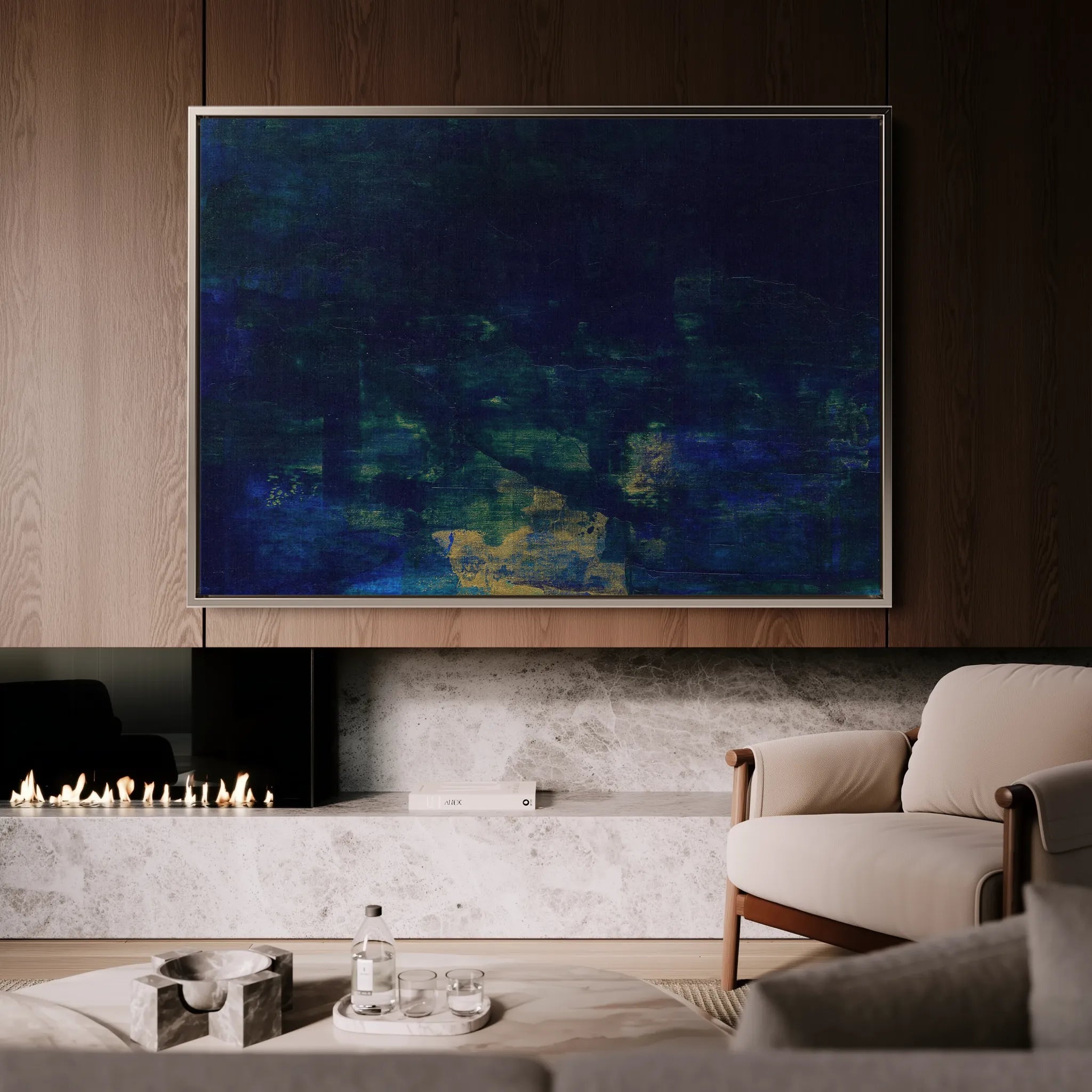 Abstract 242 Canvas Art 60 x 40 cm / Black