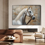 Horses 242 Canvas Art 60 x 40 cm / Black