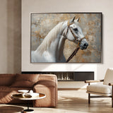 Horses 242 Canvas Art 60 x 40 cm / Black