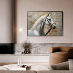 Horses 242 Canvas Art 60 x 40 cm / Black