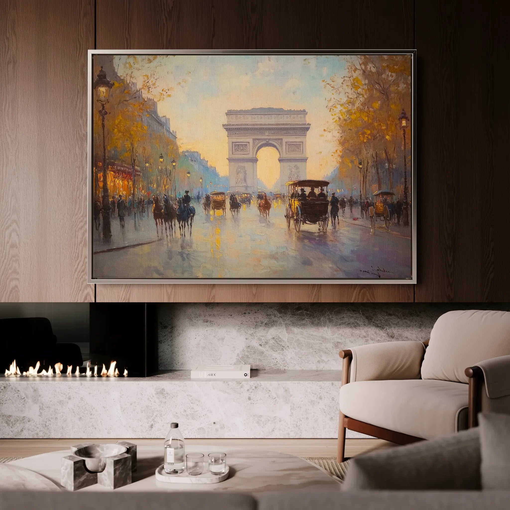 Landscape 242 Canvas Art 60 x 40 cm / Black