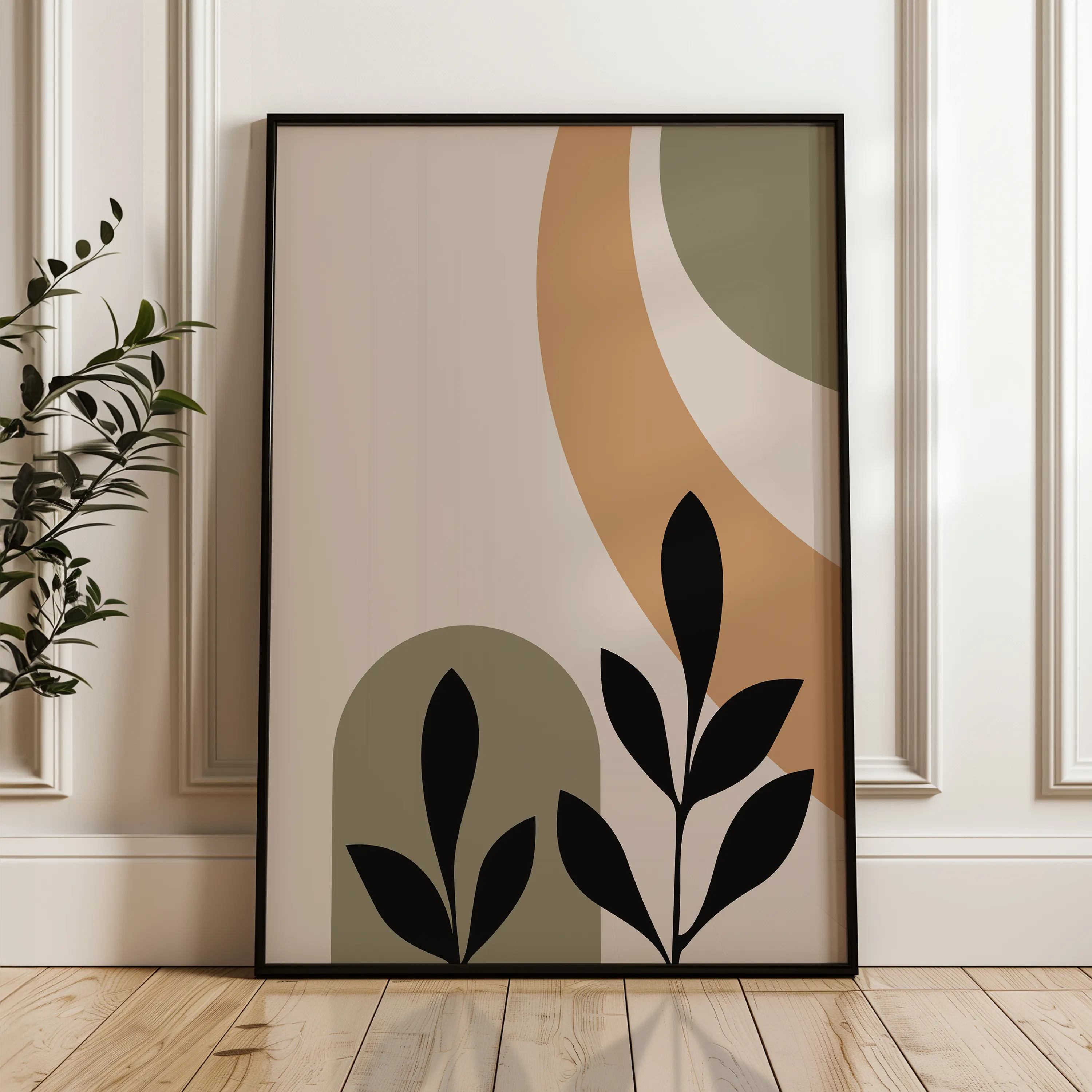 Boho 243 Canvas Art 60 x 40 cm / Black