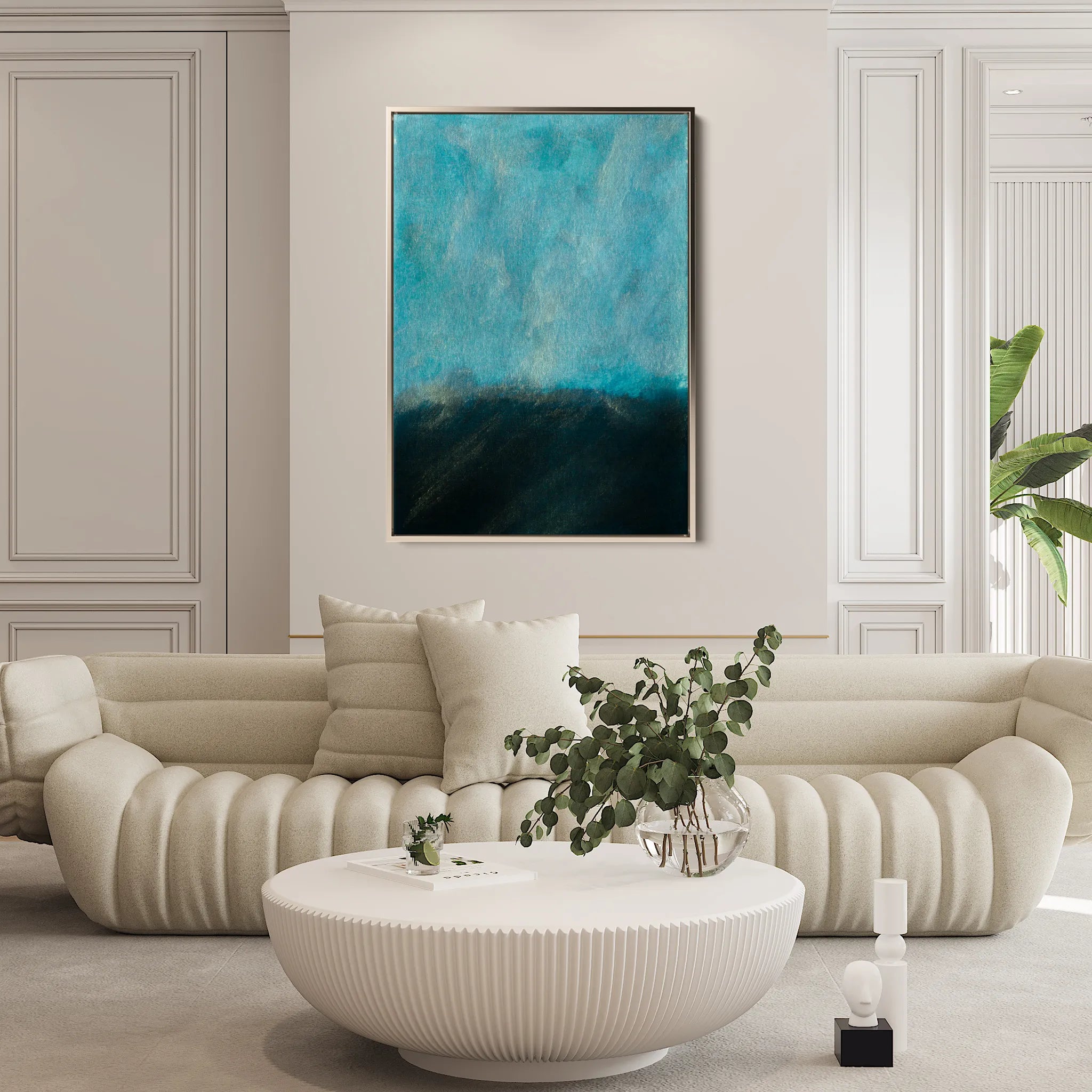 Abstract 244 Canvas Art 60 x 40 cm / Black