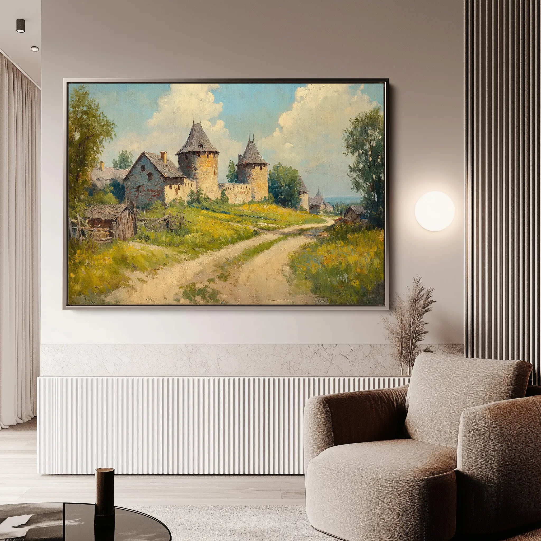 Landscape 244 Canvas Art 60 x 40 cm / Black