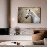 Horses 245 Canvas Art 60 x 40 cm / Black