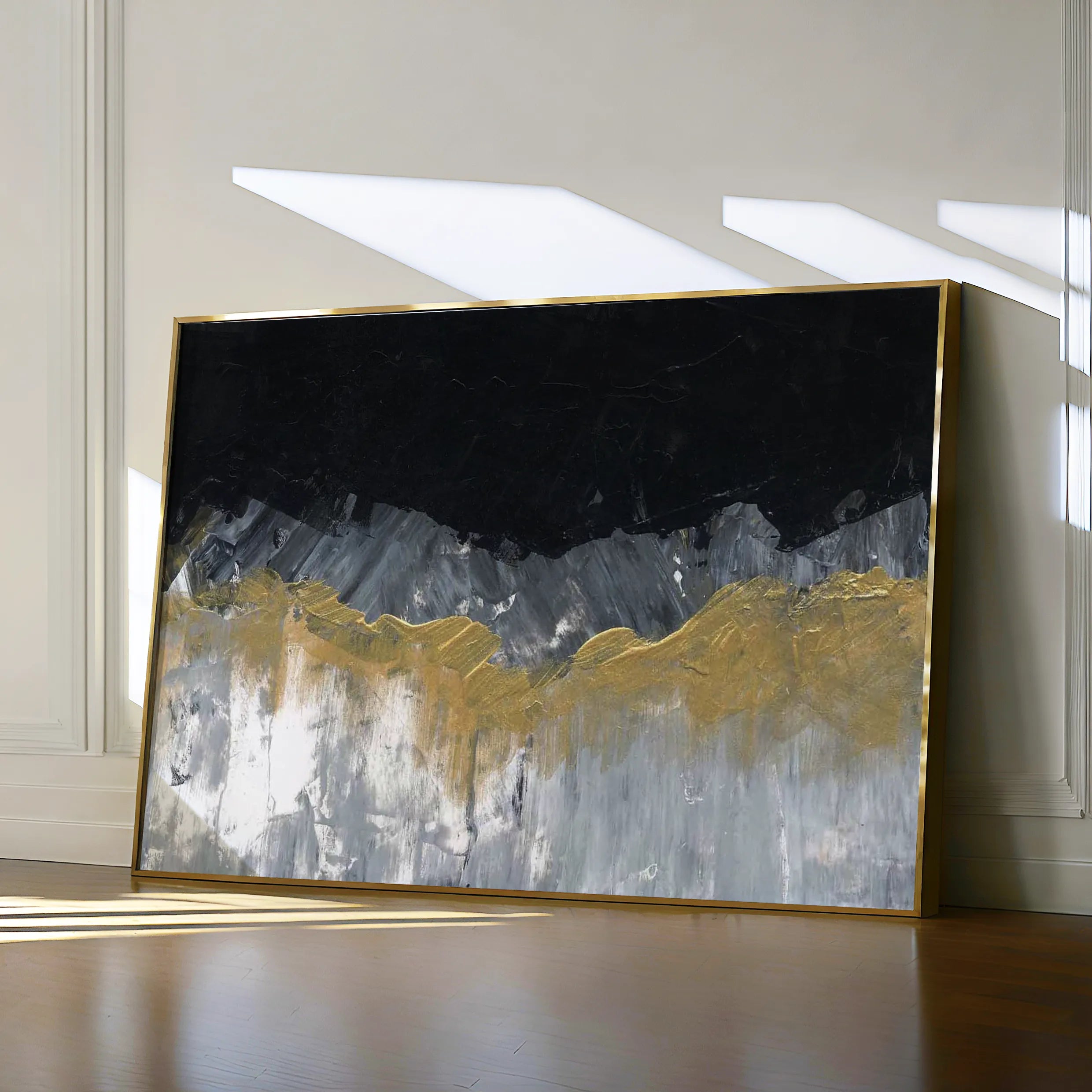 Abstract 246 Canvas Art 60 x 40 cm / Black
