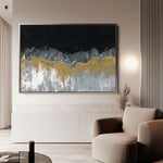 Abstract 246 Canvas Art 60 x 40 cm / Black