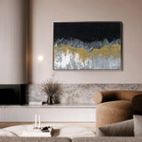 Abstract 246 Canvas Art 60 x 40 cm / Black