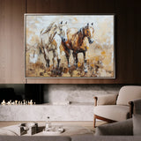 Horses 246 Canvas Art 60 x 40 cm / Black