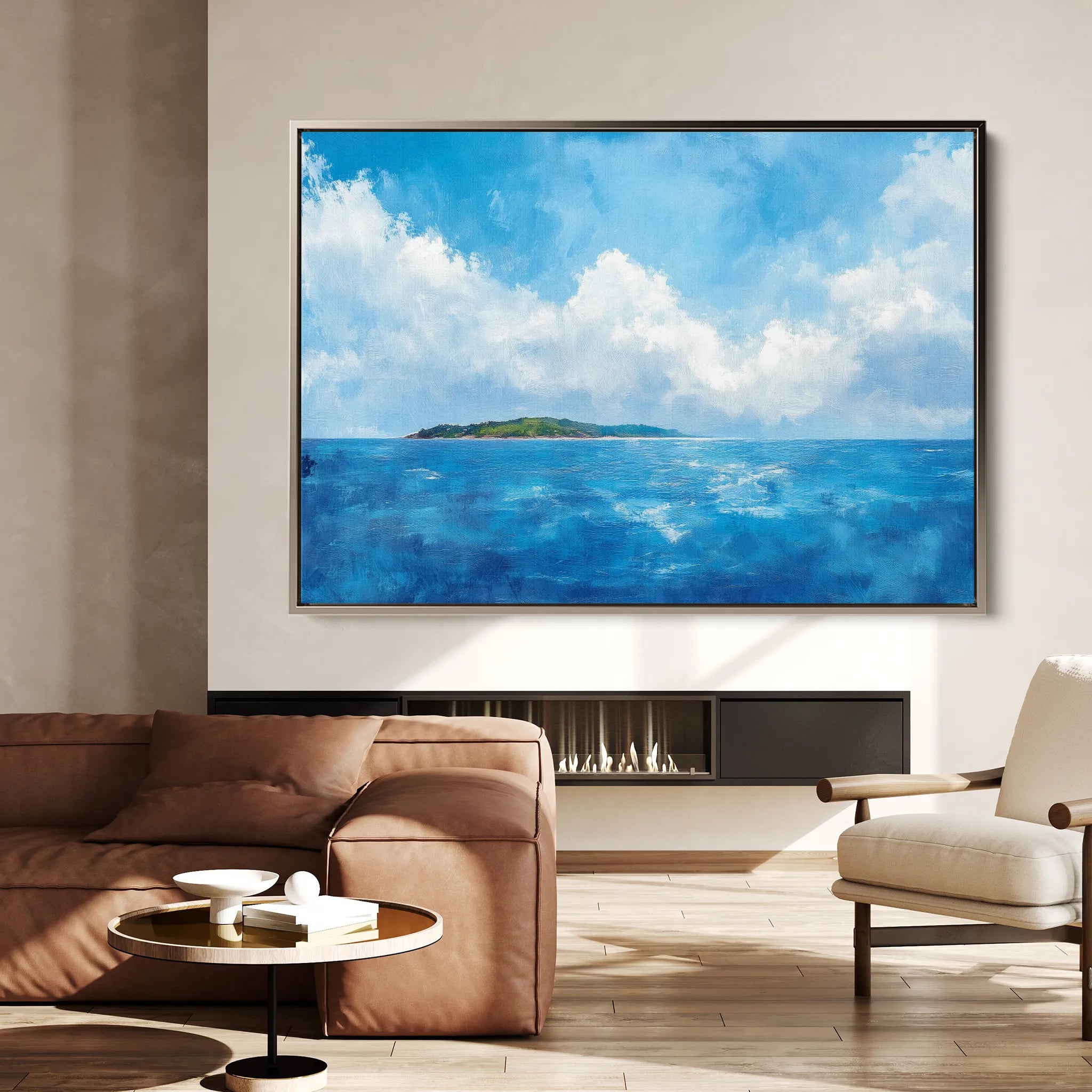 Landscape 246 Canvas Art 60 x 40 cm / Black