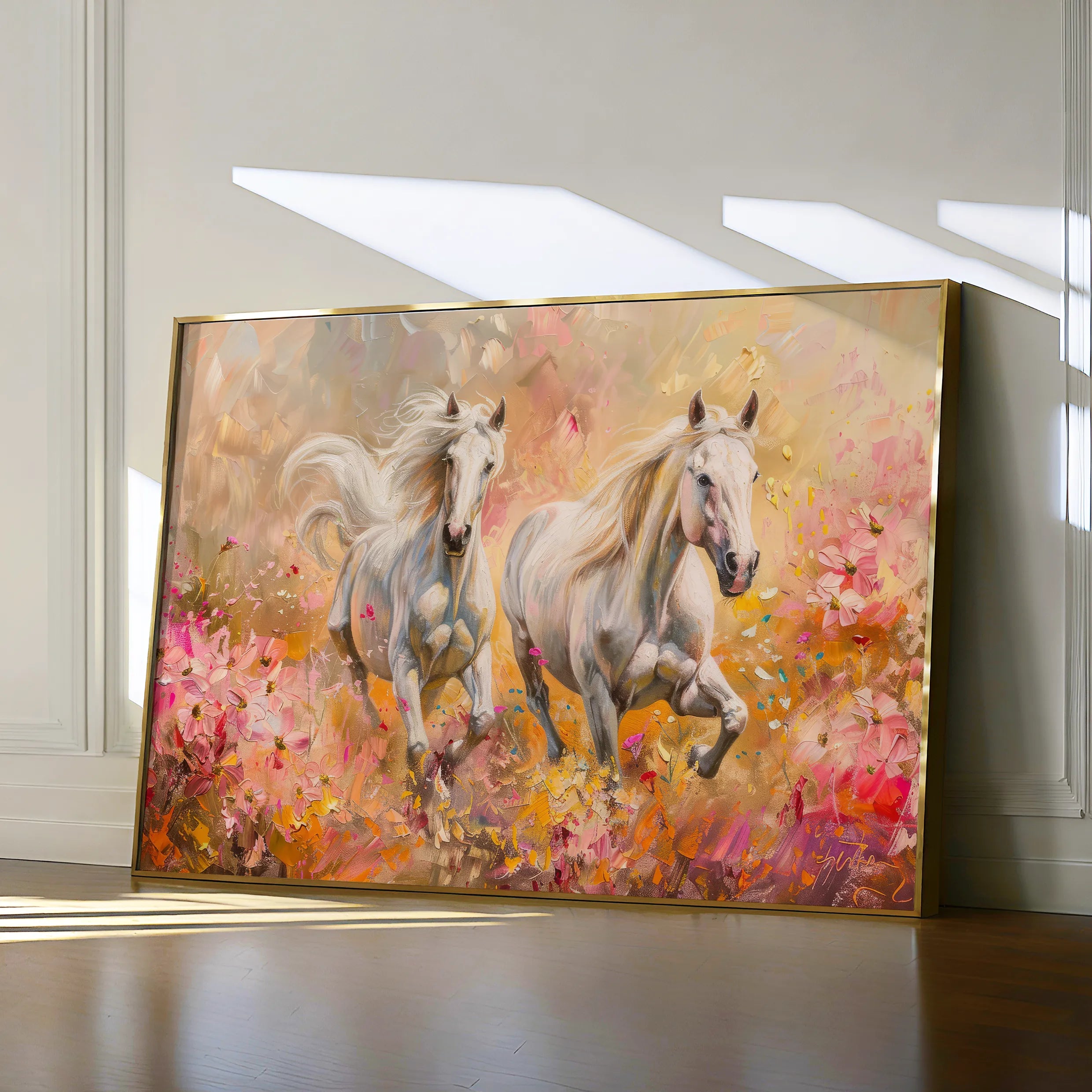 Horses 247 Canvas Art 60 x 40 cm / Black