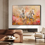 Horses 247 Canvas Art 60 x 40 cm / Black