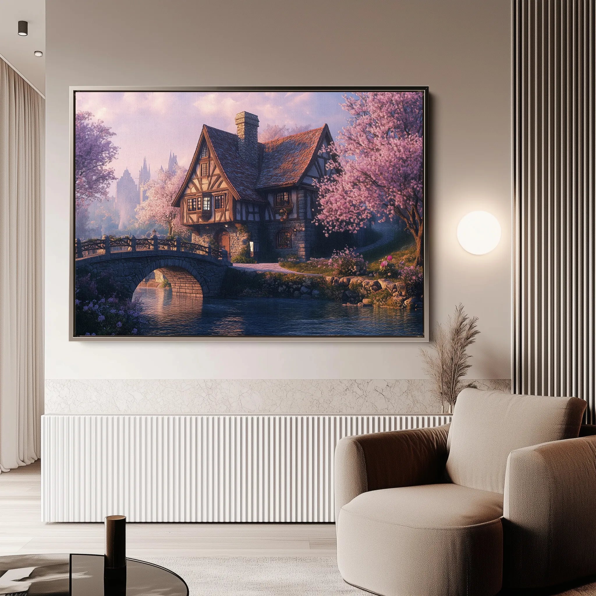 Landscape 247 Canvas Art 60 x 40 cm / Black