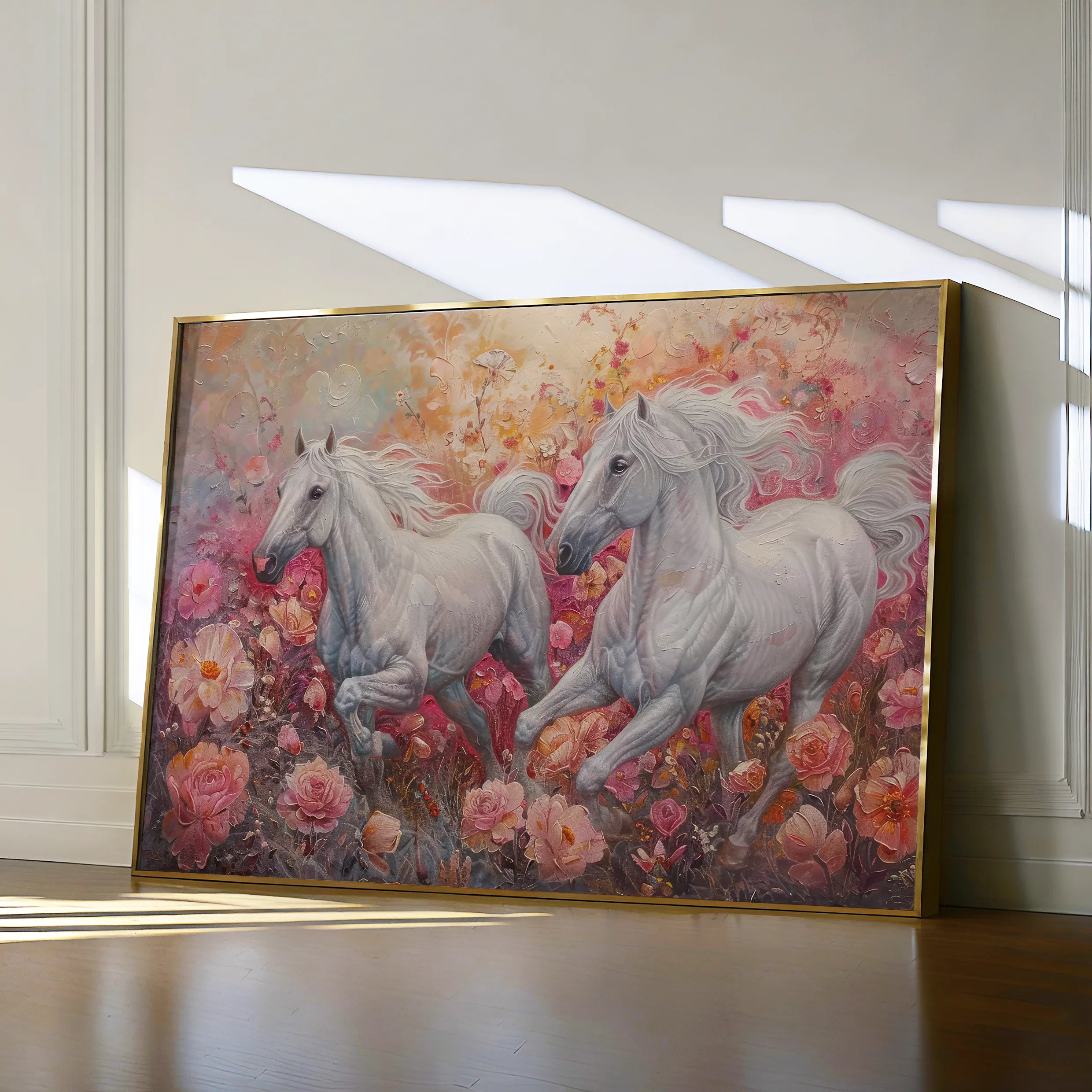 Horses 249 Canvas Art 60 x 40 cm / Black