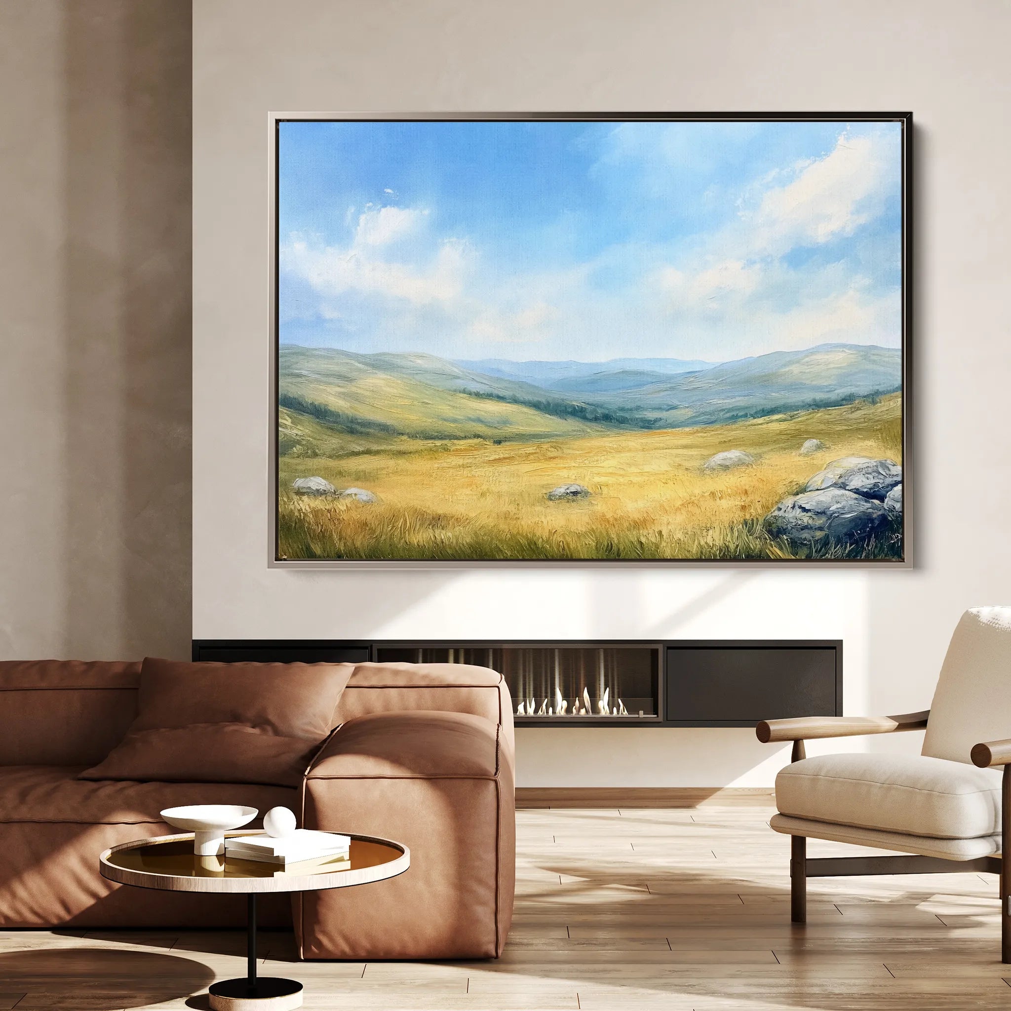 Landscape 249 Canvas Art 60 x 40 cm / Black