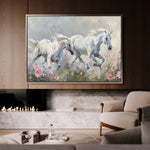 Horses 250 Canvas Art 60 x 40 cm / Black