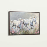 Horses 250 Canvas Art 60 x 40 cm / Black