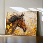 Horses 251 Canvas Art 60 x 40 cm / Black