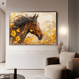 Horses 251 Canvas Art 60 x 40 cm / Black
