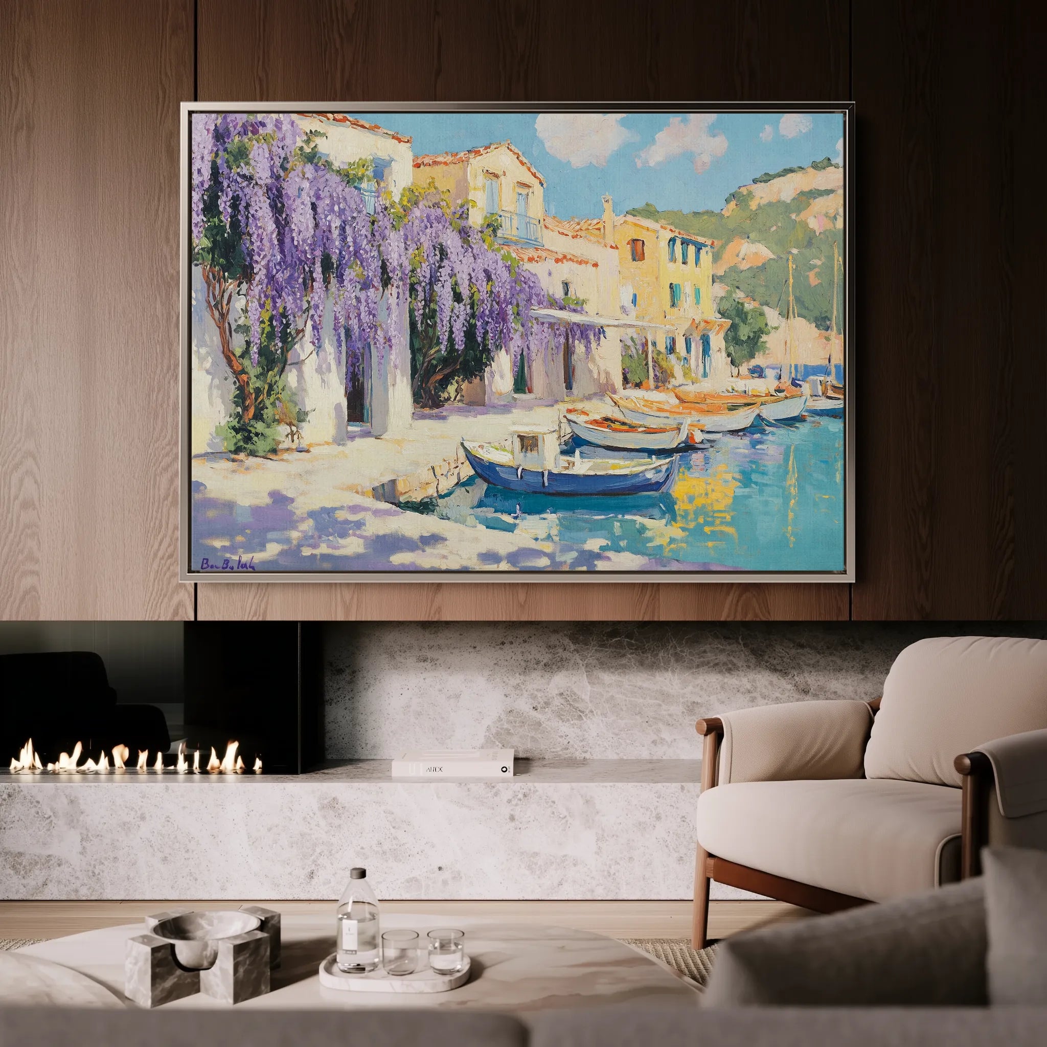 Landscape 251 Canvas Art 60 x 40 cm / Black