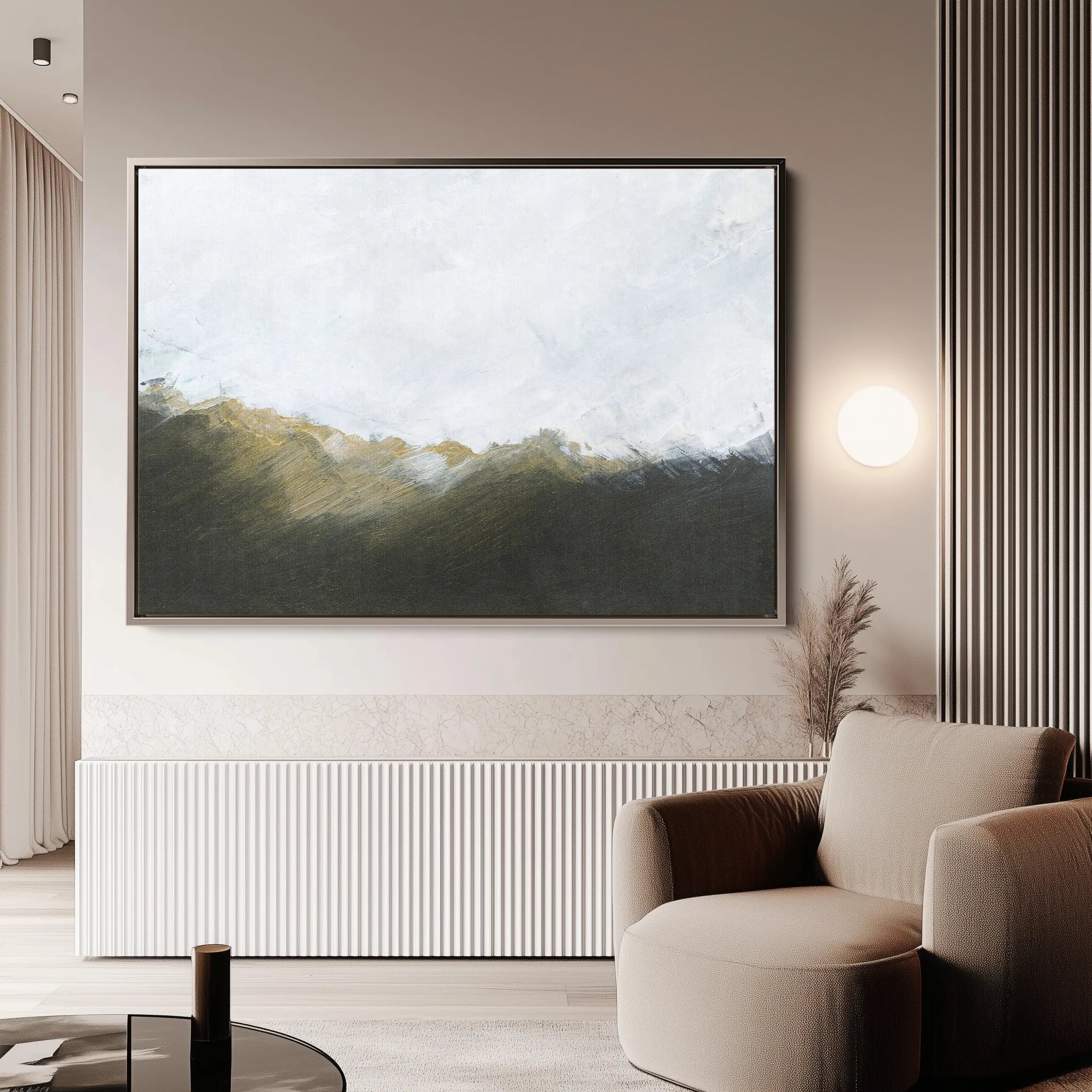 Abstract 252 Canvas Art 60 x 40 cm / Black