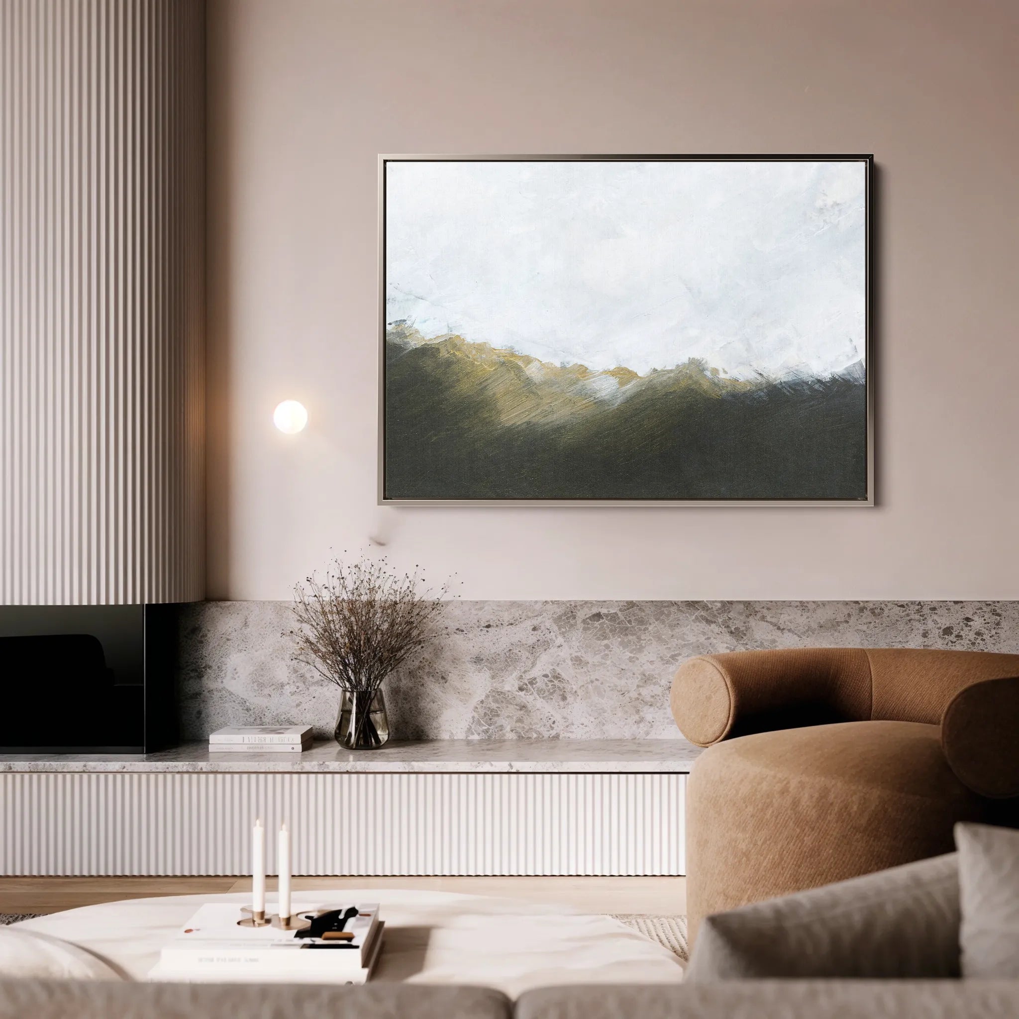 Abstract 252 Canvas Art 60 x 40 cm / Black