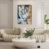 Floral 252 Canvas Art 60 x 40 cm / Black