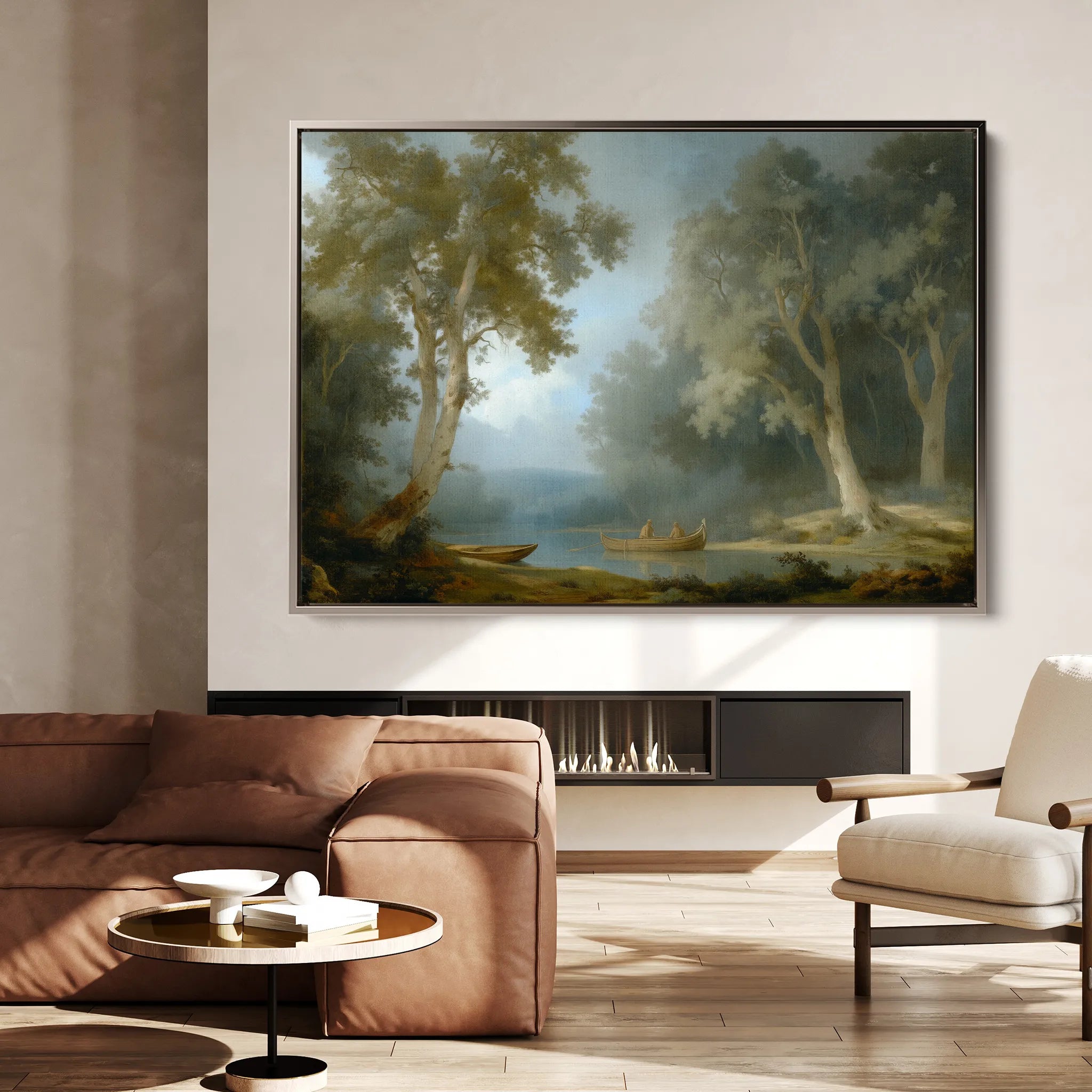 Landscape 252 Canvas Art 60 x 40 cm / Black