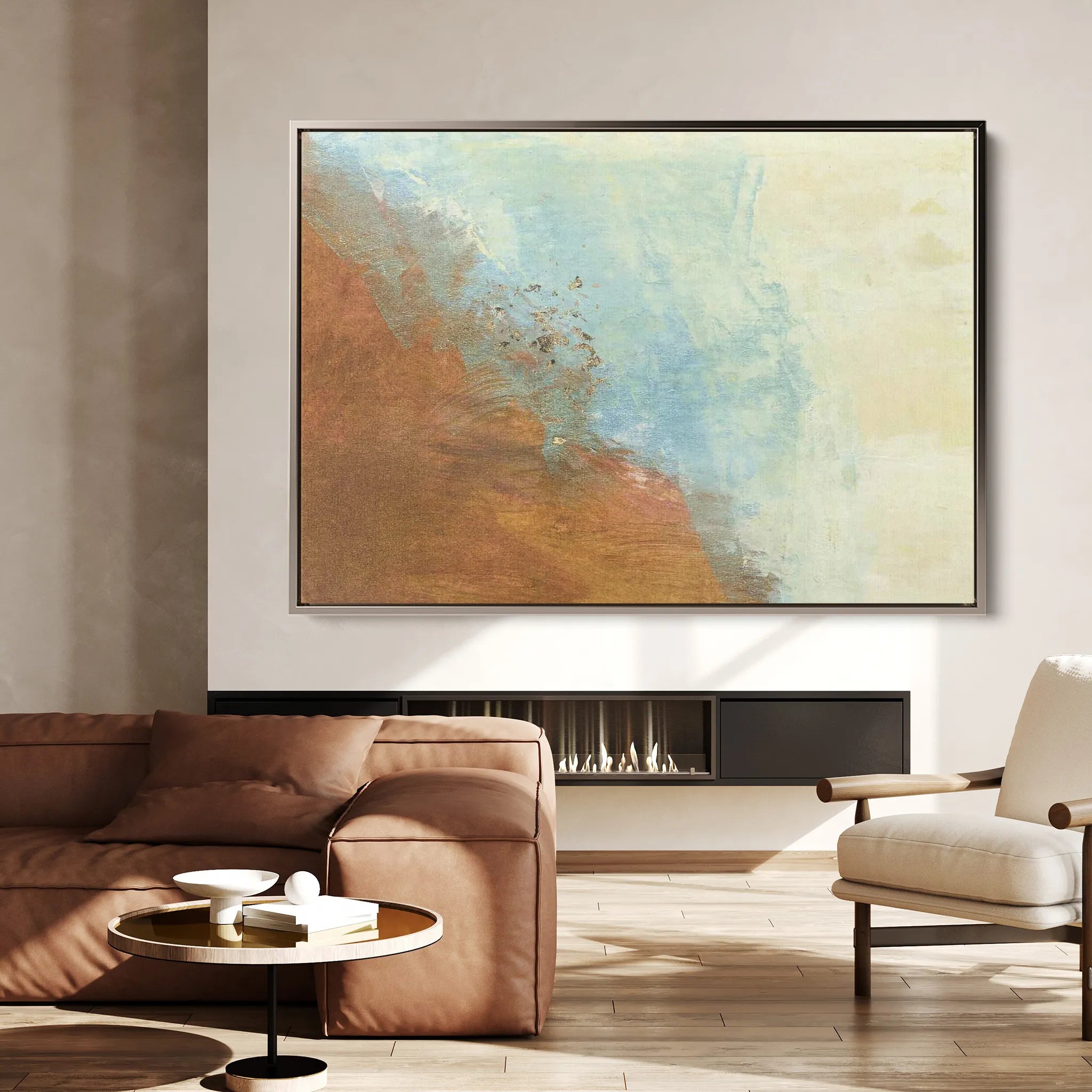 Abstract 253 Canvas Art 60 x 40 cm / Black