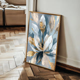 Floral 253 Canvas Art 60 x 40 cm / Black